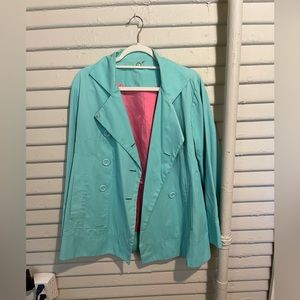 teal One Girl Who jacket